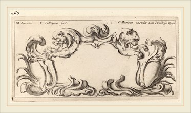 FranÃ§ois Collignon after Stefano Della Bella (French, c. 1609-1657), Cartouche, probably 1646,