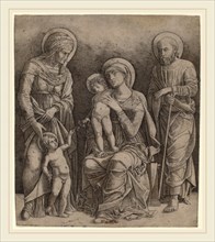 Giovanni Antonio da Brescia (Italian, active c. 1490-1525 or after), Holy Family with Saint