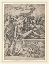 Parmigianino (Italian, 1503-1540), The Entombment, c. 1530, etching and drypoint [second version]