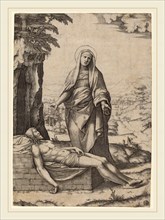 Marcantonio Raimondi after Raphael (Italian, c. 1480-c. 1534), The Lamentation of the Virgin, 1510,