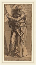Bartolomeo Passarotti (Italian, 1529-1592), Saint Andrew, etching