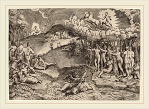 Giulio Bonasone (Italian, c. 1498-c. 1580), The Triumph of Love, 1545, engraving