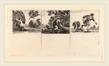 Stefano Della Bella (Italian, 1610-1664), Perseus and Andromeda; Cephalus and Procris; Hippomene