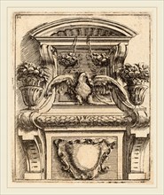 Carlo Antonio Buffagnotti (Italian, c. 1660-after 1710), Architectural Motif with a Bird, c. 1690,