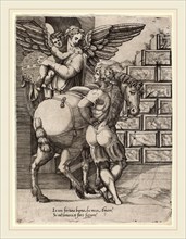 Italian 16th Century, Allegory of Fortune, engraving