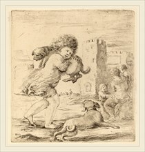 Stefano Della Bella (Italian, 1610-1664), Child Holding a Puppy, etching on laid paper [restrike]