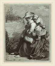 Francesco Londonio (Italian, 1723-1783), Seated Peasant Woman with Sleeping Child, 1758-1759,