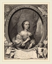Cornelis van Dalen the Younger after Cornelis Jonson van Ceulen, Anna Maria van Schurman, Dutch,