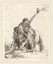 Giovanni Battista Tiepolo (Italian, 1696-1770), Youth, Sage, and Attendant with Horse, etching