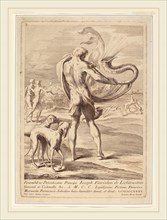 Giovanni Antonio Faldoni after Parmigianino (Italian, c. 1690-c. 1770), Nude Man Blowing a Conch,