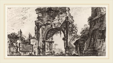 Giovanni Battista Piranesi (Italian, 1720-1778), Arco di Druso, 1748, etching on laid paper