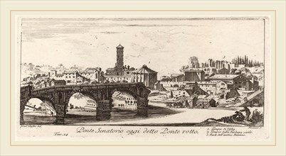 Giovanni Battista Piranesi (Italian, 1720-1778), Ponte Senatorio oggi detto Ponte Rotto, 1748,