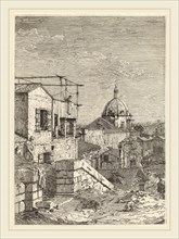 Canaletto (Italian, 1697-1768), The House with the Inscription [left], 1741, etching