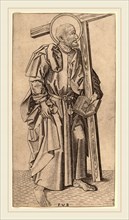 Master FVB (Flemish, active c. 1480-1500), Saint Simon, c. 1490-1500, engraving