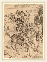 Master I.A.M. of Zwolle (Dutch, active c. 1470-1490), Saint Christopher on Horseback, c. 1490,