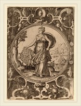 Abraham de Bruyn (Flemish, 1540-1587), Juno, engraving