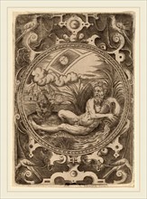 Abraham de Bruyn (Flemish, 1540-1587), Cebren (The River God), engraving