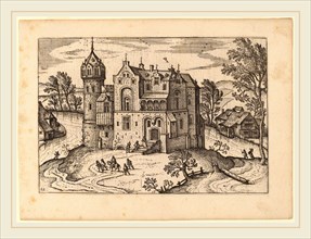 Netherlandish 16th Century, Castle by a River, published in or before 1676, etching retouched with