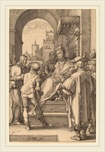 Hendrik Goltzius (Dutch, 1558-1617), Christ before Pilate, 1596, engraving