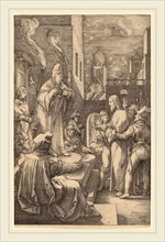 Hendrik Goltzius (Dutch, 1558-1617), Christ before Caiphas, 1597, engraving