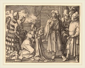 Lucas van Leyden (Netherlandish, 1489-1494-1533), Potiphar's Wife Accusing Joseph, 1512, engraving