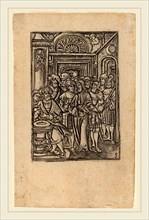 Master S (Flemish, active 1505-1520), Pilate Washing His Hands, engraving