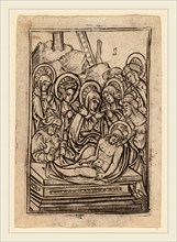 Master S (Flemish, active 1505-1520), The Entombment, engraving
