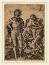 Peter Maes after Heinrich Aldegrever (Netherlandish, 1560-active 1591), Hercules and Antaeus, 1577,