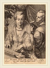 Jan Pietersz Saenredam after Hendrik Goltzius (Dutch, 1565-1607), Hearing, engraving