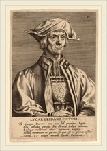 Hieronymus Wierix (Flemish, c. 1553-1619), Lucas van Leyden, engraving on laid paper