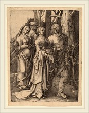 Attributed to Hieronymus Wierix after Lucas van Leyden (Flemish, c. 1553-1619), The Two Couples in