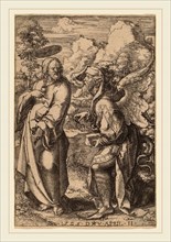 Dirk Jacobsz Vellert (Flemish, active 1511-1544), The Temptation of Christ, 1523, engraving
