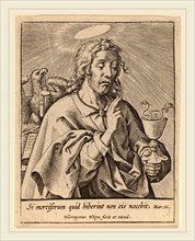 Hieronymus Wierix (Flemish, c. 1553-1619), Si mortiferum quid biberint  (Saint John the