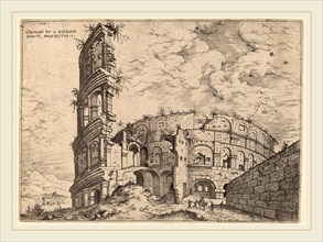 Hieronymus Cock (Flemish, c. 1510-1570), View of the Colosseum, probably 1550, etching on laid
