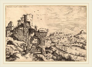 Hieronymus Cock (Flemish, c. 1510-1570), Ruins on the Palatine, Looking toward the Baths of