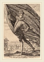 Hendrik Goltzius (Dutch, 1558-1617), The Great Standard Bearer, 1587, engraving