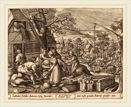 Pieter van der Heyden after Hans Bol (Flemish, active c. 1551-1572), Autumn, published 1570,