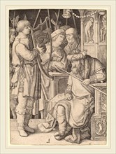 Lucas van Leyden (Netherlandish, 1489-1494-1533), David Playing the Harp before Saul, c. 1508,