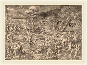 Dirk Jacobsz Vellert (Flemish, active 1511-1544), The Deluge, 1544, etching and engraving