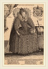 Crispijn de Passe I (Dutch, c. 1565-1637), Elizabeth, Queen of England, engraving