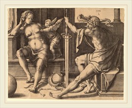 Lucas van Leyden (Netherlandish, 1489-1494-1533), Mars, Venus, and Cupid, 1530, engraving