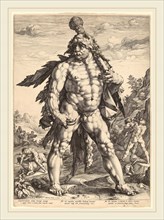 Hendrik Goltzius (Dutch, 1558-1617), The Great Hercules, 1589, engraving on laid paper
