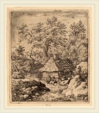 Allart van Everdingen (Dutch, 1621-1675), Landscape with Millstone near a Cask, probably c.