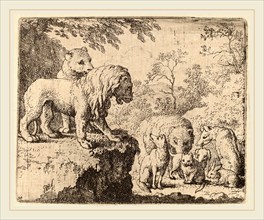 Allart van Everdingen (Dutch, 1621-1675), The Lion Pardons Reynard before the Other Animals,