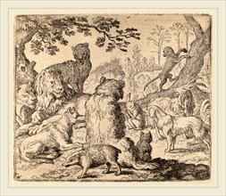 Allart van Everdingen (Dutch, 1621-1675), The Lion Orders a Mass Assault on Reynard, probably c.
