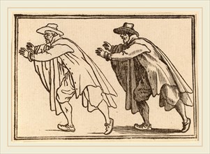 Edouard Eckman after Jacques Callot (Flemish, born c. 1600), Man Moving Abruptly, 1621, woodcut