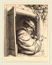 Adriaen van Ostade (Dutch, 1610-1685), Smoker at a Window, probably 1667, etching