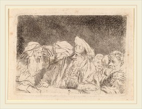 Rembrandt van Rijn and William Baillie (Dutch, 1606-1669), The Pharisees Debating (Fragment from