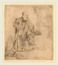 Rembrandt van Rijn (Dutch, 1606-1669), Saint Peter in Penitence, 1645, etching