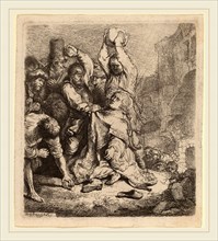 Rembrandt van Rijn (Dutch, 1606-1669), The Stoning of Saint Stephen, 1635, etching